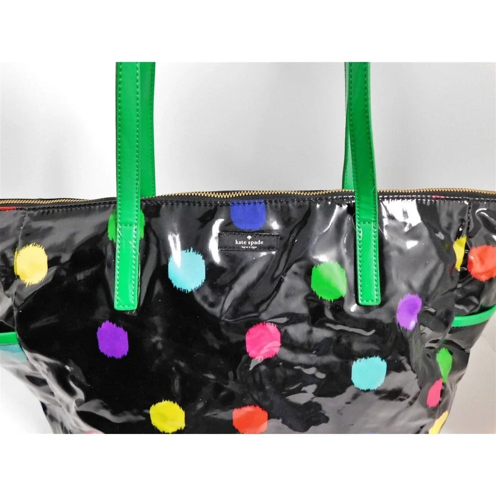 Kate Spade Navy‎ Blue Multi Polka Dot Baby Diaper Bag Tote